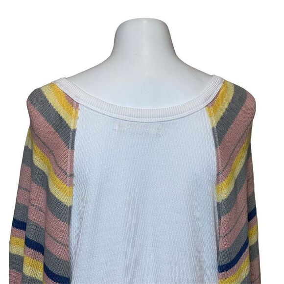 Free People We the Free rainbow dreams thermal balloon sleeve top size S - Picture 10 of 16